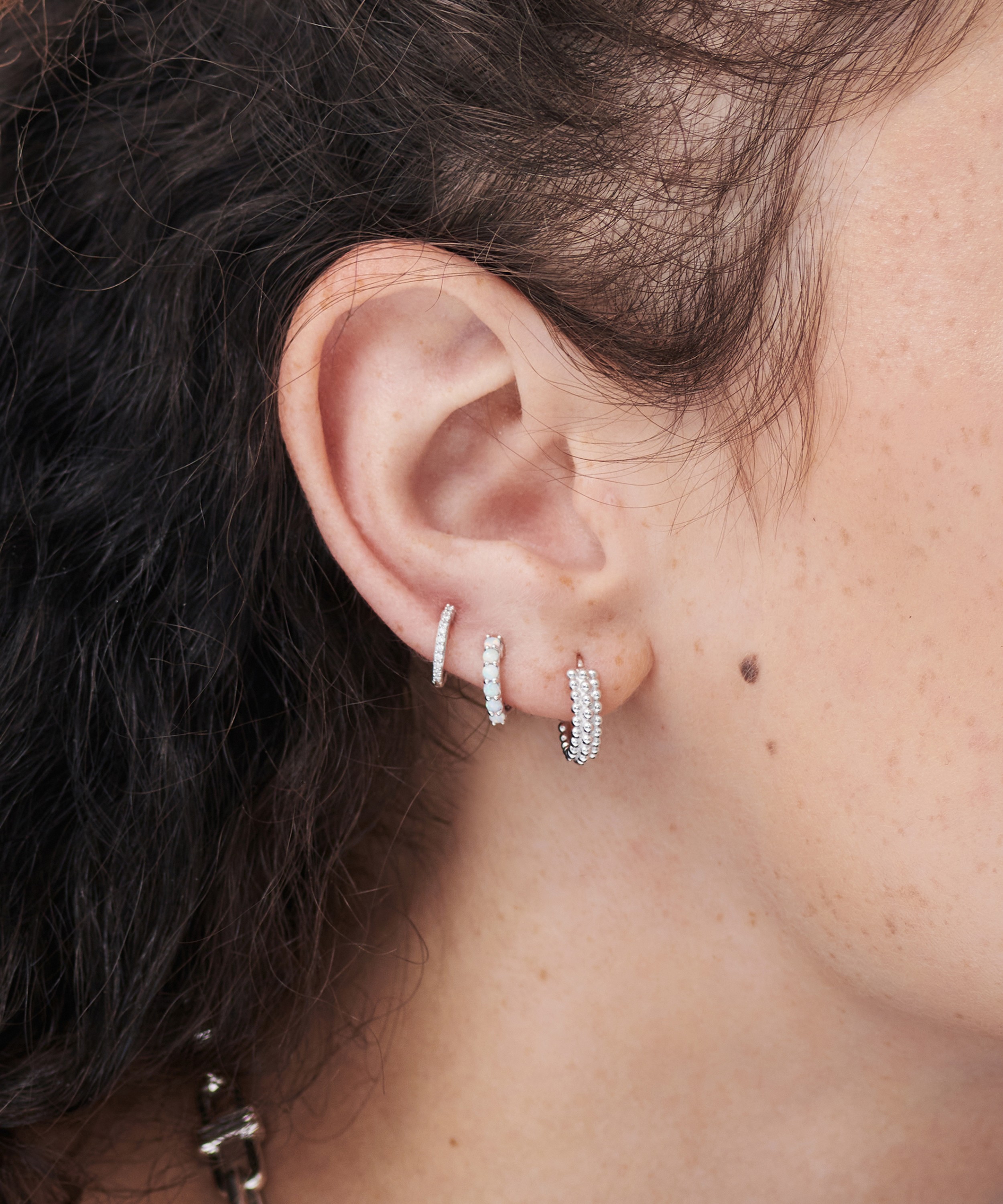 Missoma - Sterling Silver Mini Baya Hoop Earrings image number 1