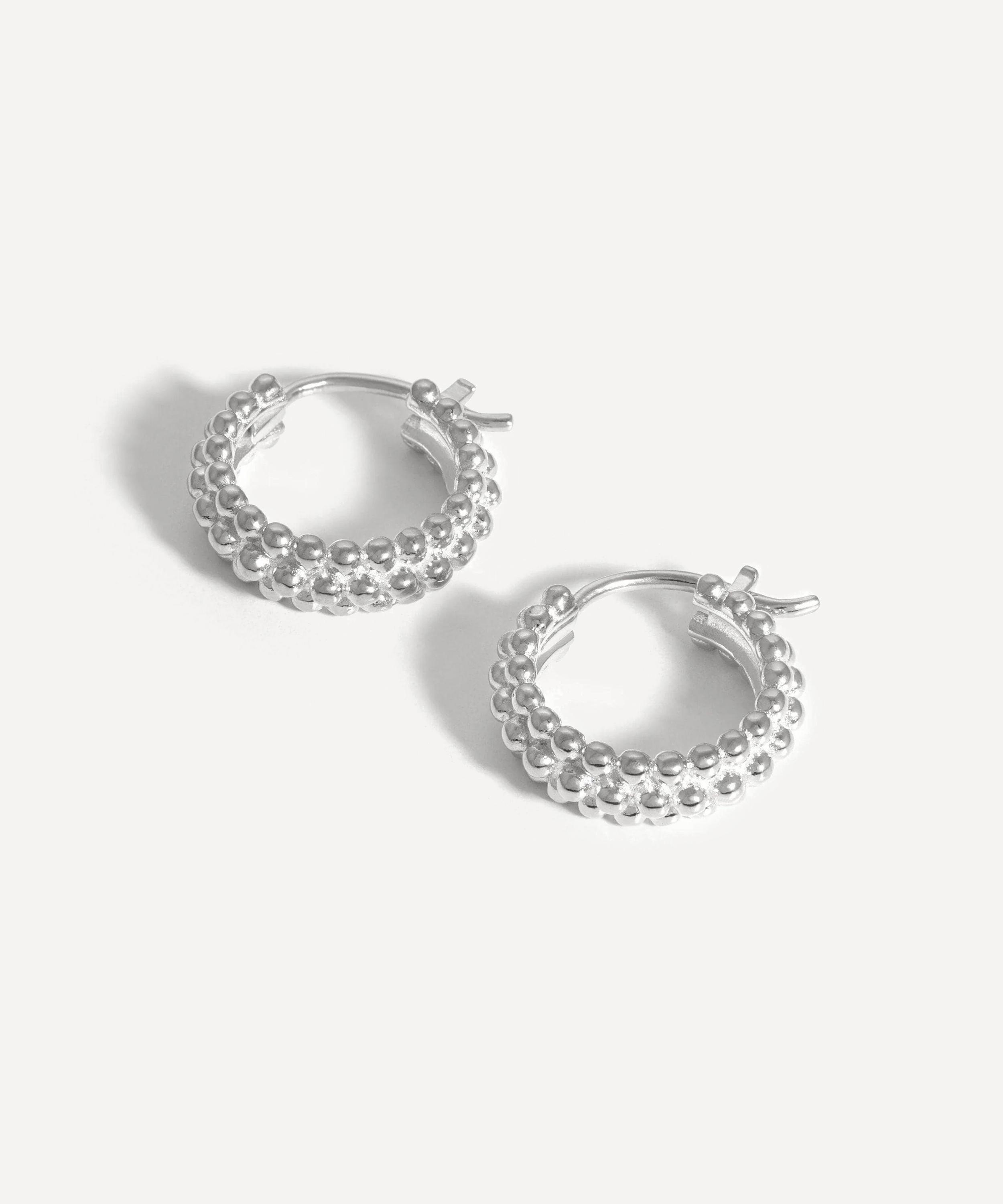 Missoma - Sterling Silver Mini Baya Hoop Earrings image number 2