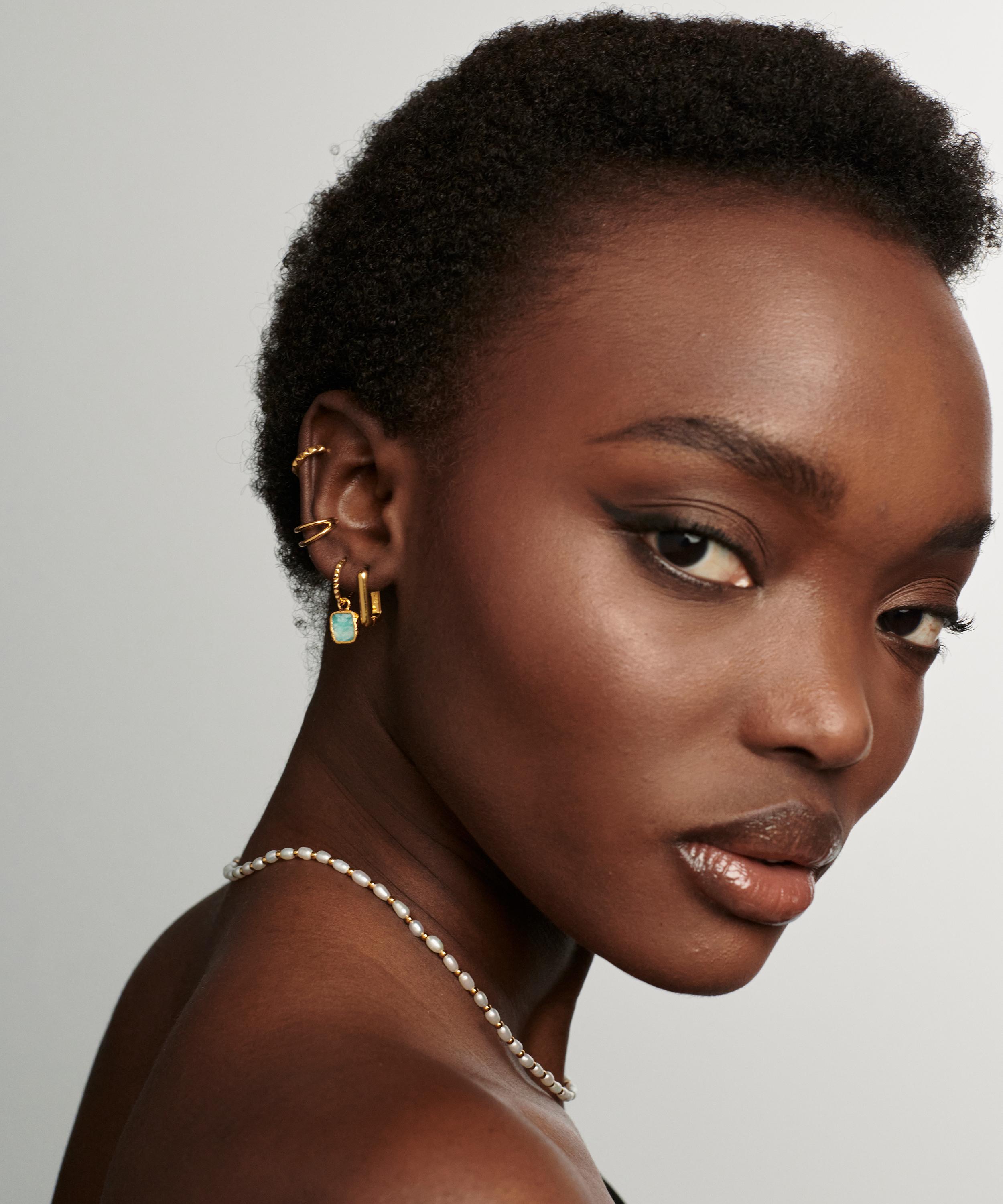 Ovate hoop deals earrings