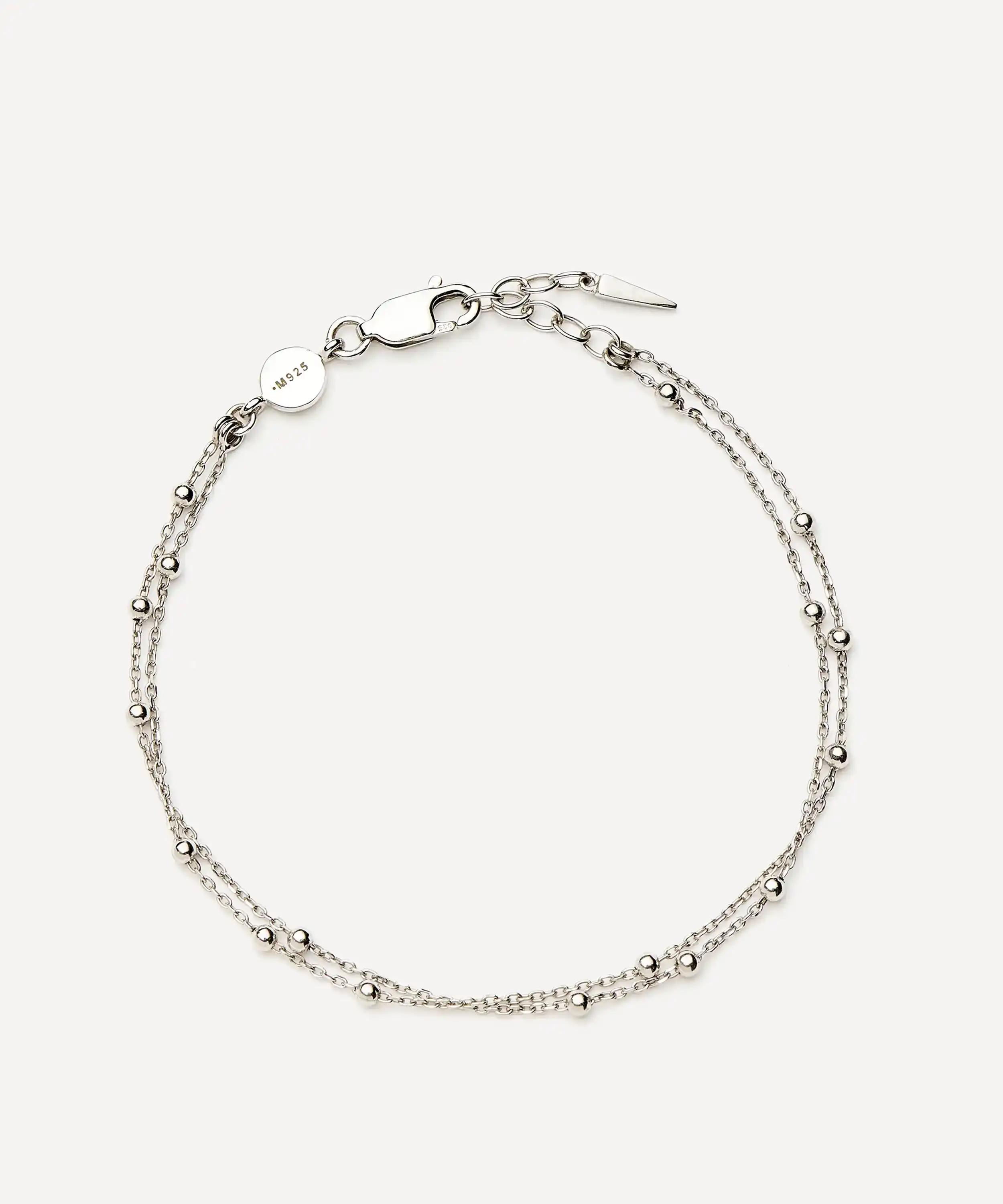 Missoma Sterling Silver Double Chain Bracelet | Liberty