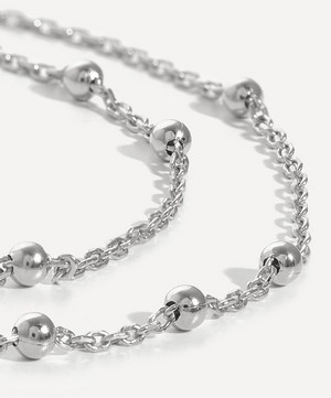 Missoma - Sterling Silver Double Chain Bracelet image number 2