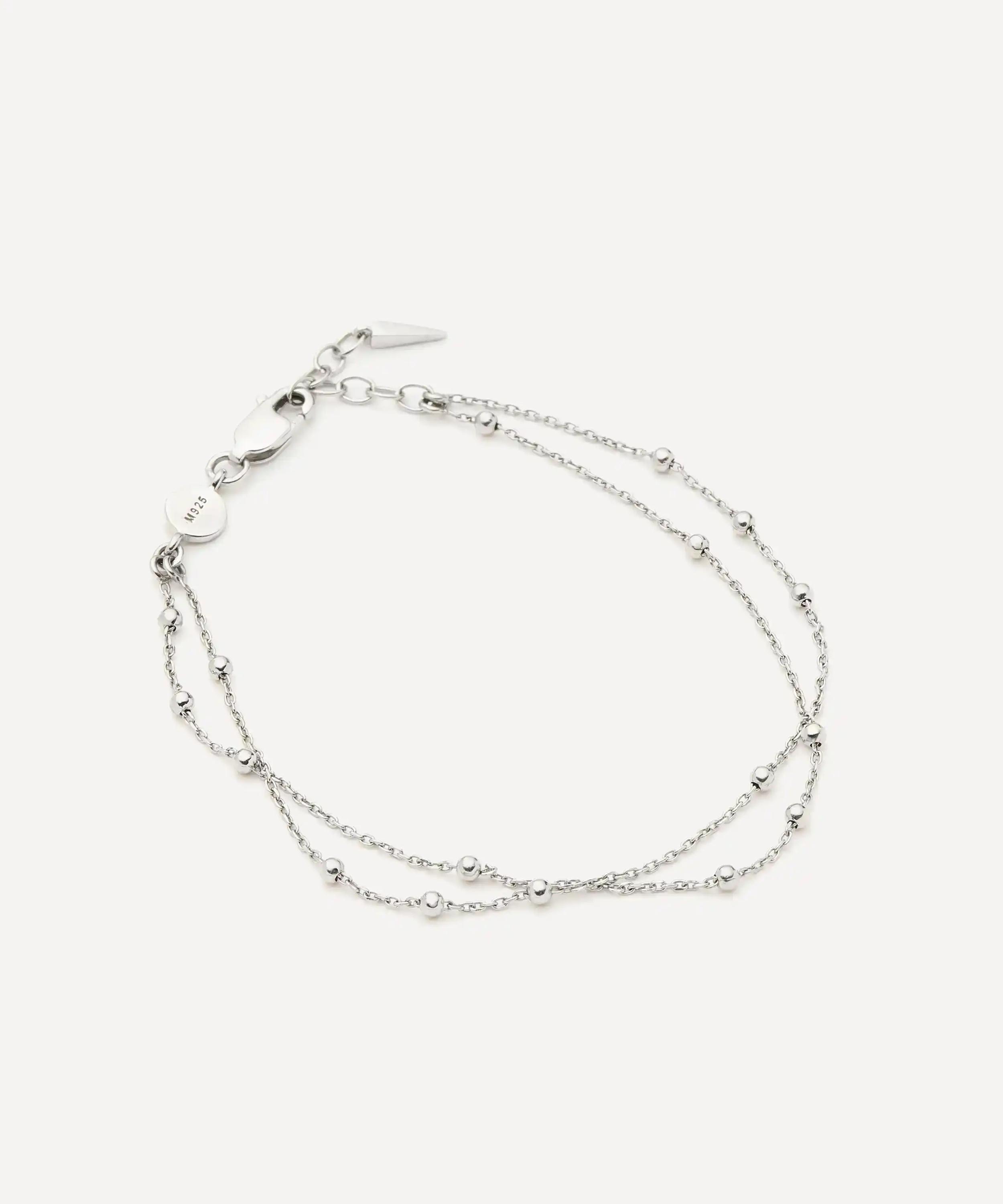 Missoma - Sterling Silver Double Chain Bracelet image number 2