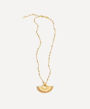 18ct Gold-Plated Vermeil Silver Zenyu Fan Pendant Necklace