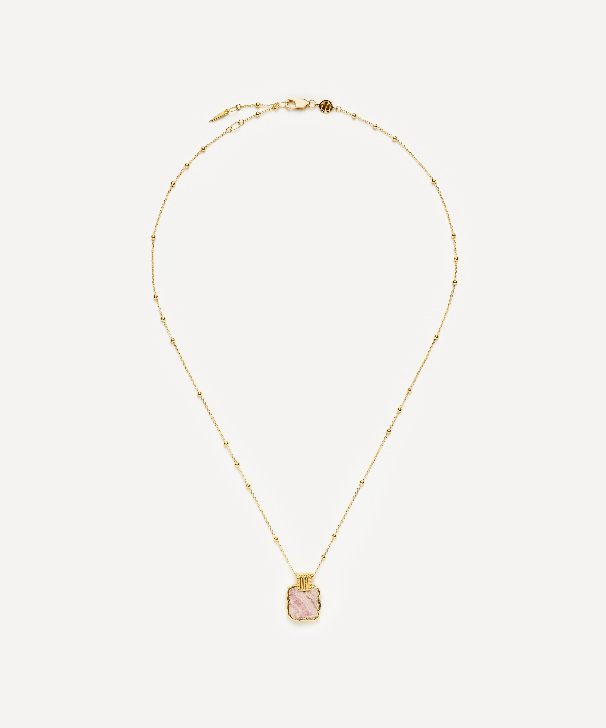 Missoma 18ct Gold-Plated Vermeil Silver Lena Rhodochrosite Pendant Necklace  | Liberty