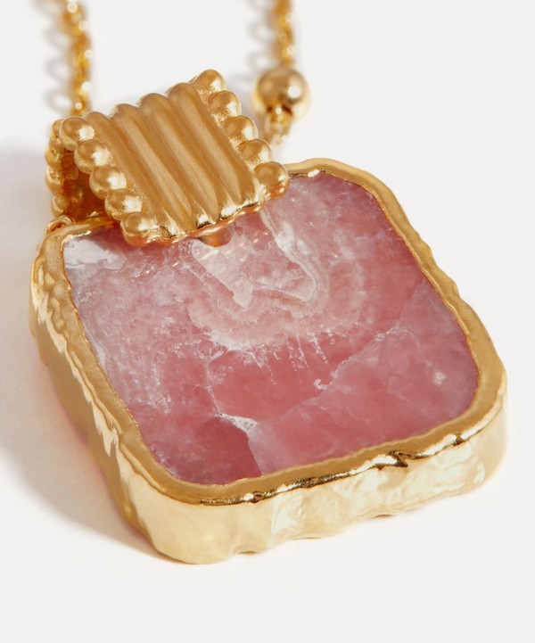 Missoma 18ct Gold-Plated Vermeil Silver Lena Rhodochrosite Pendant Necklace  | Liberty