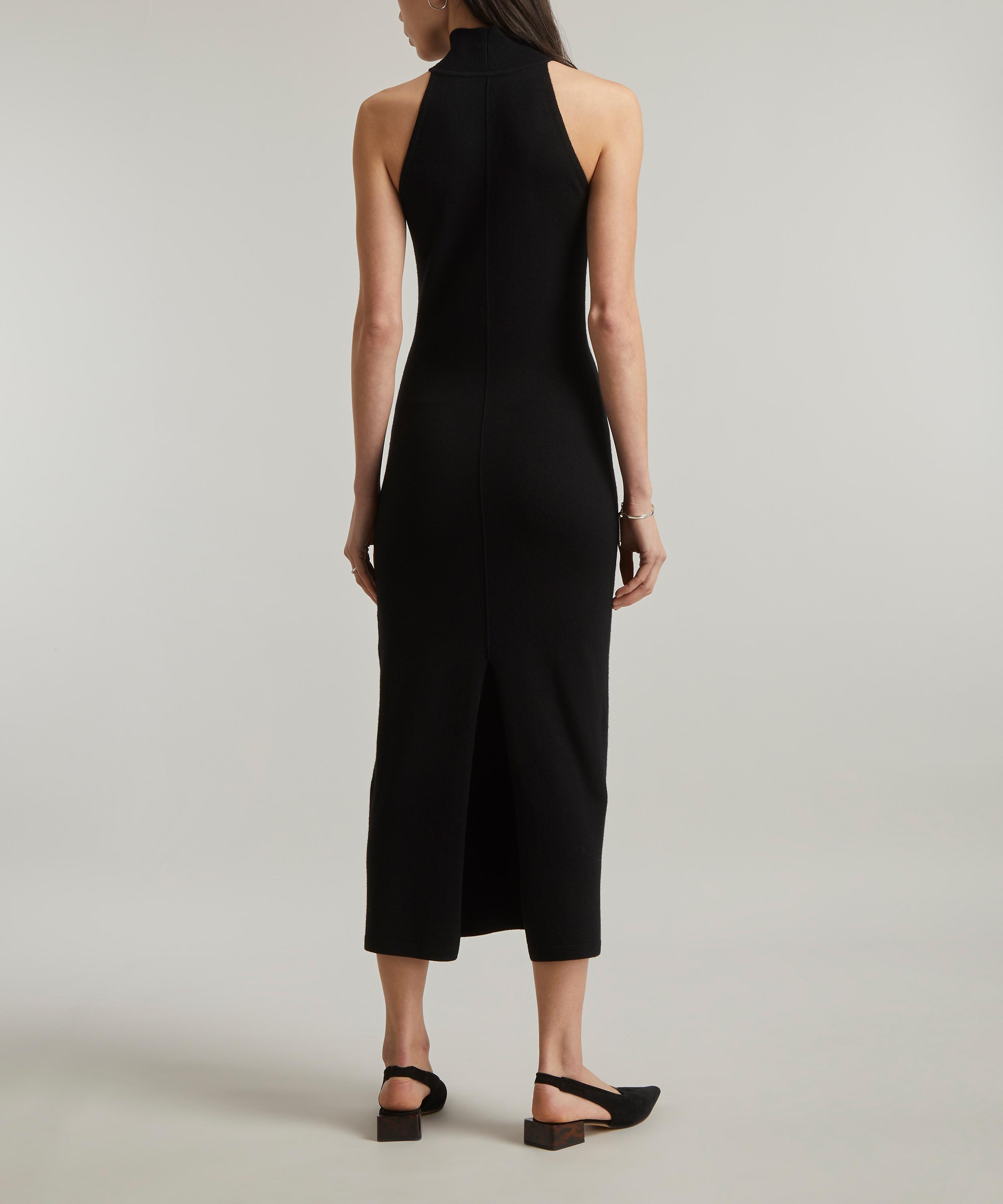 Totême - Ribbed Neck Wool Dress image number 3