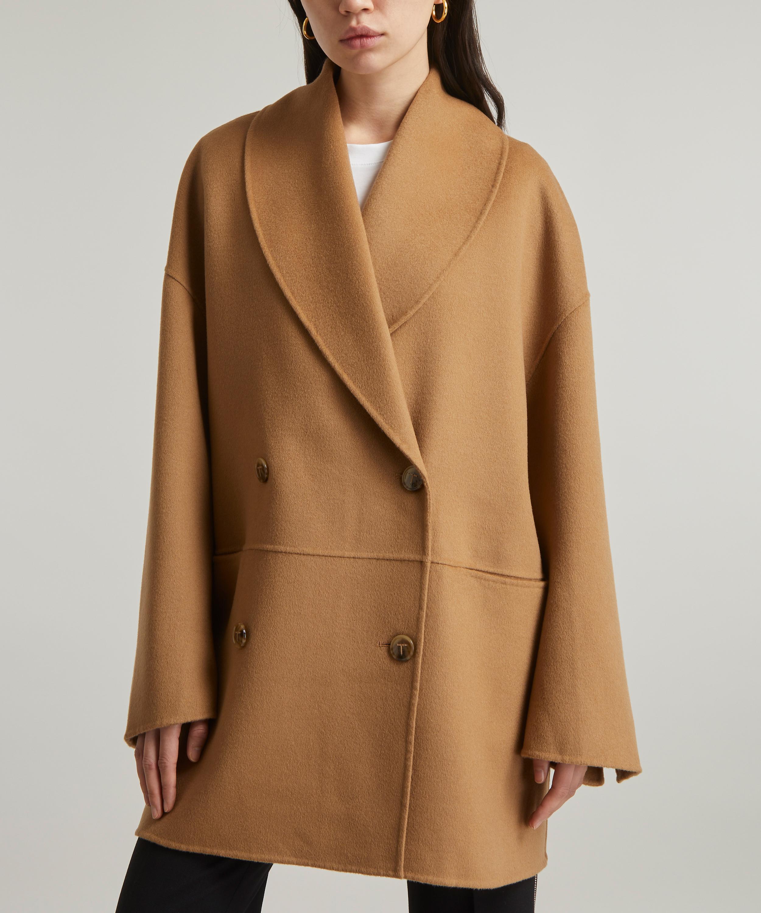 Double-breasted wool coat