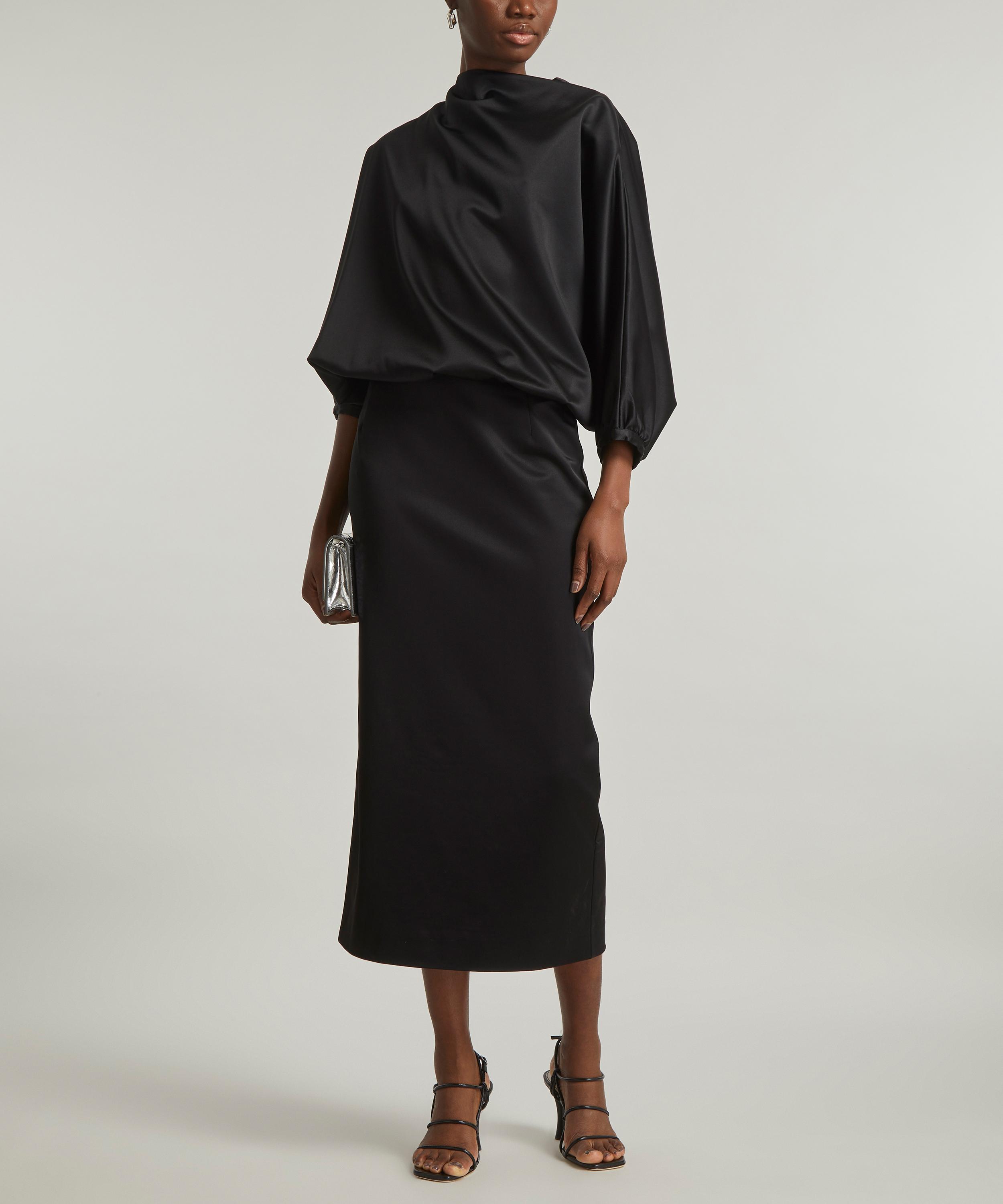 Totême - Draped Satin Dress image number 1