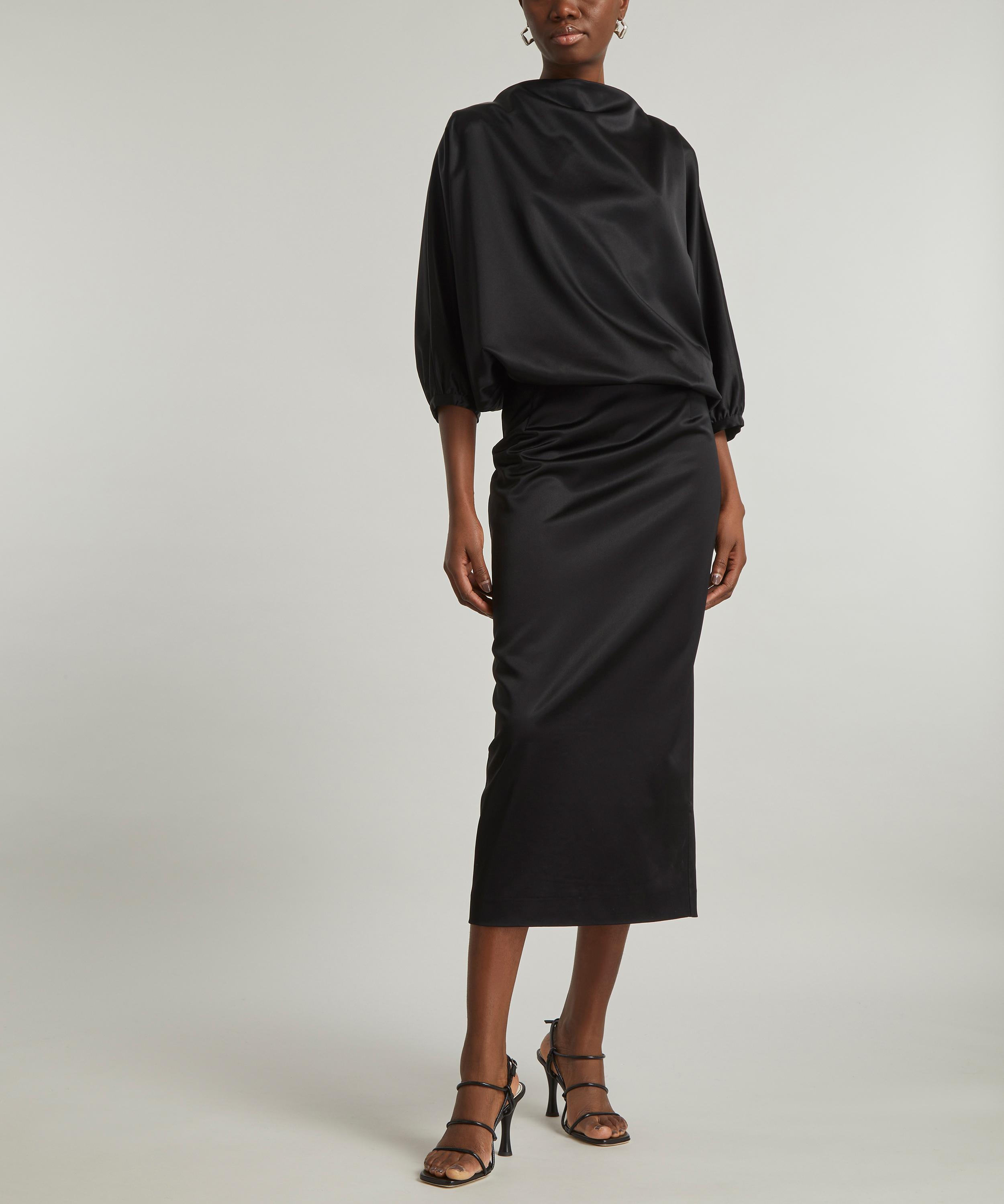 Totême - Draped Satin Dress image number 2