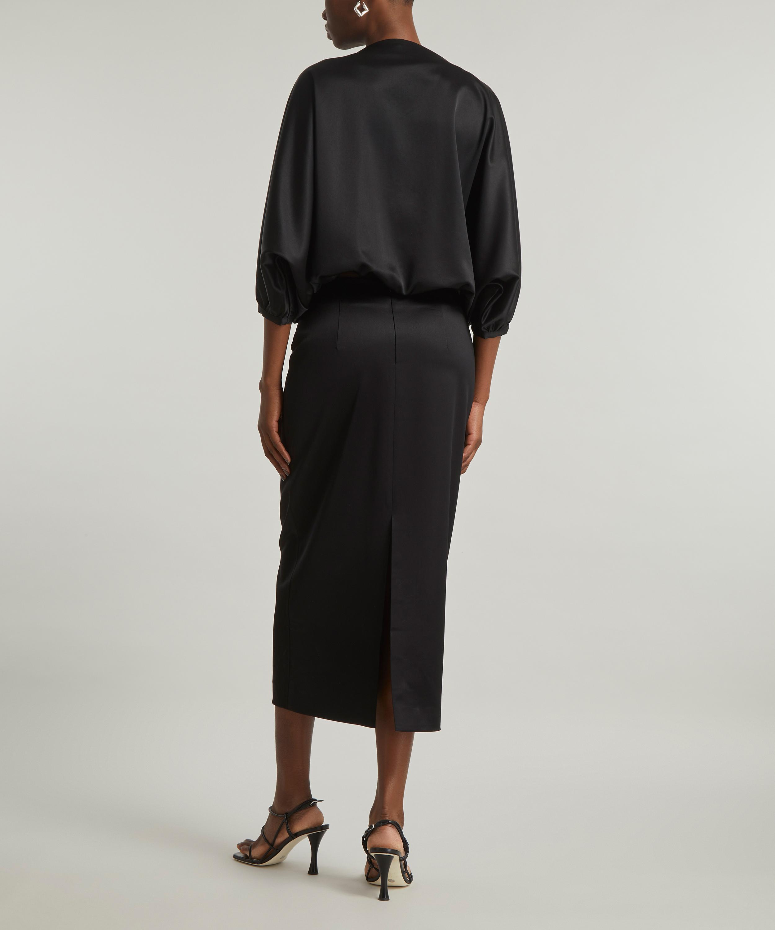 Totême - Draped Satin Dress image number 3