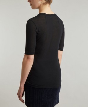 Totême - Thin Cashmere-Modal T-Shirt image number 3