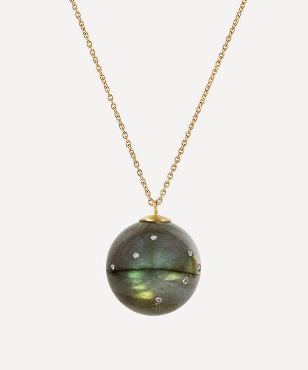 Jacqueline Cullen - 18ct Gold Celestial Labradorite Sphere Pendant Necklace