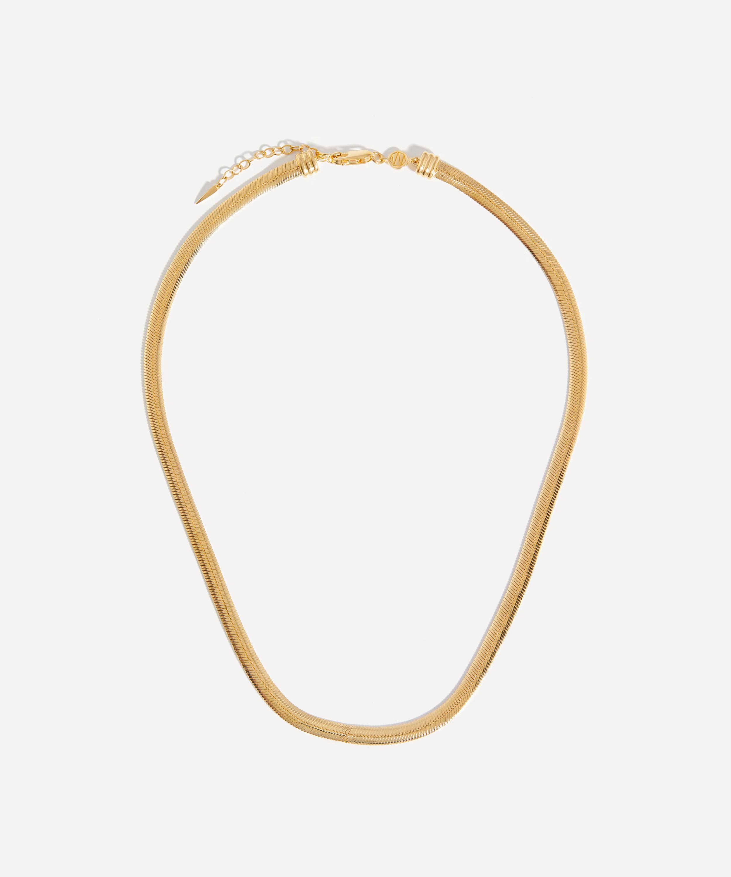 Missoma - 18ct Gold-Plated Vermeil Silver Flat Snake Chain Necklace image number 0