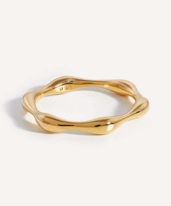 Missoma - 18ct Gold-Plated Vermeil Silver Molten Stacking Ring image number null