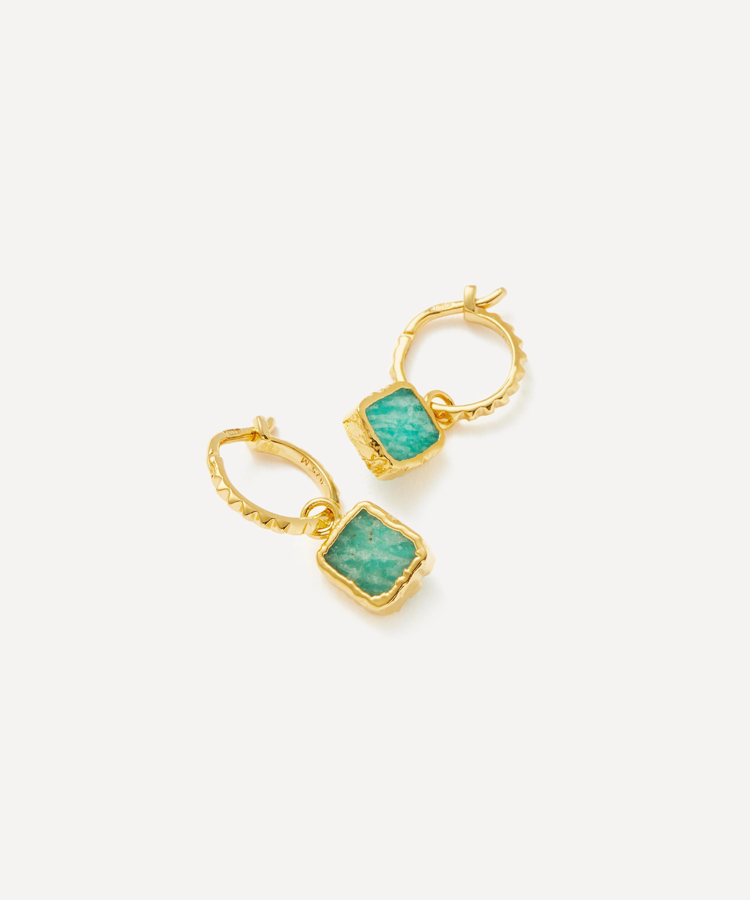 Missoma 18ct Gold-Plated Vermeil Silver Amazonite Mini Charm