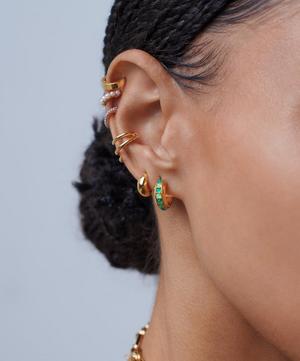 Missoma - 18ct Gold-Plated Vermeil Silver Hot Rocks Gemstone Mini Hoop Earrings image number 1