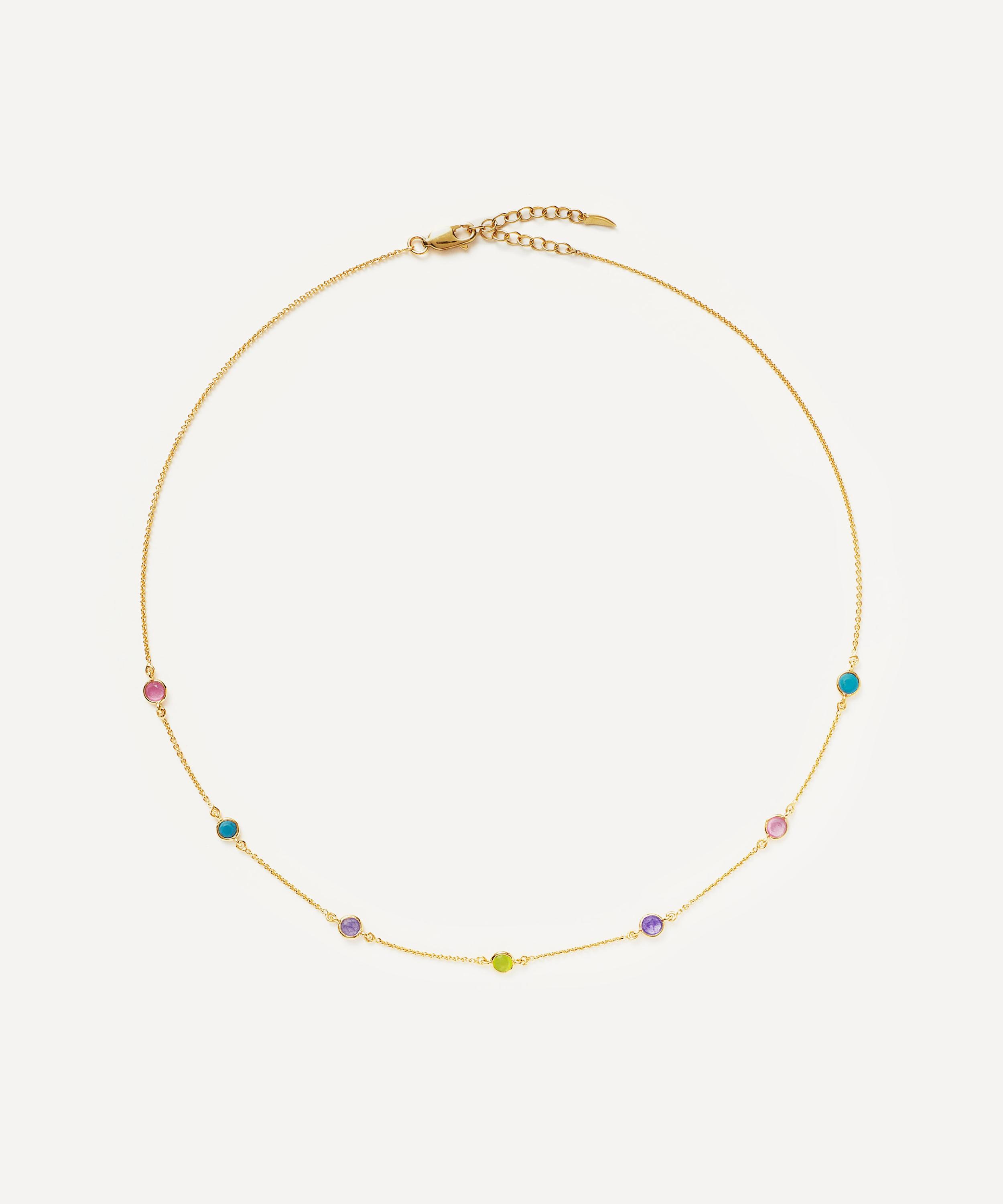 Missoma - 18ct Gold-Plated Vermeil Silver Hot Rocks Multi Gemstone Choker Necklace image number 0