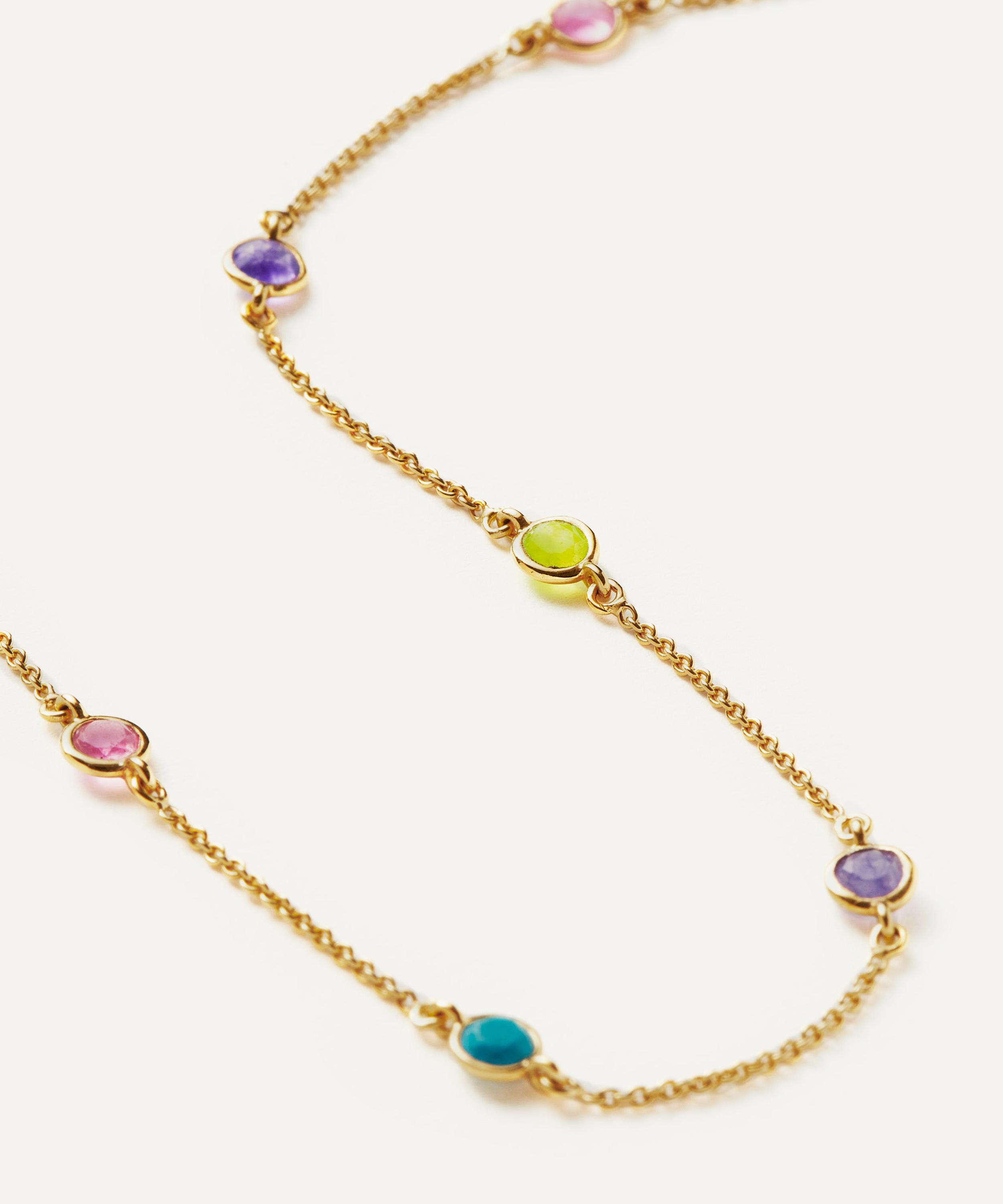 Missoma - 18ct Gold-Plated Vermeil Silver Hot Rocks Multi Gemstone Choker Necklace image number 2