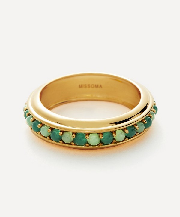 Missoma - 18ct Gold-Plated Vermeil Silver Hot Rox Gemstone Stacking Ring image number null