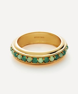 Missoma - 18ct Gold-Plated Vermeil Silver Hot Rox Gemstone Stacking Ring image number 0
