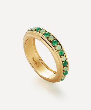 Missoma - 18ct Gold-Plated Vermeil Silver Hot Rox Gemstone Stacking Ring image number 1