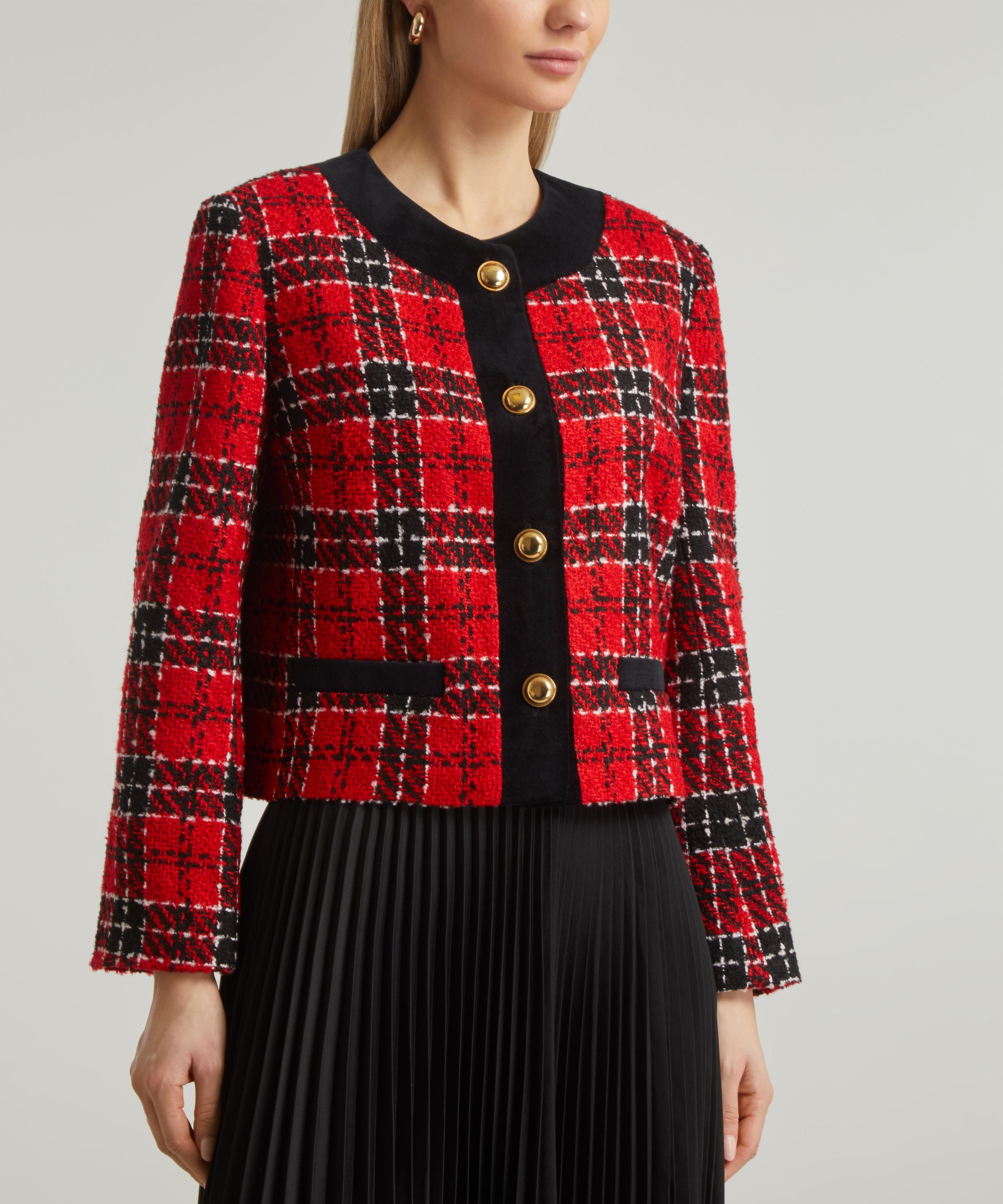 Petite Studio's Kennedy Tweed Jacket in Checkered - Women's Fashion