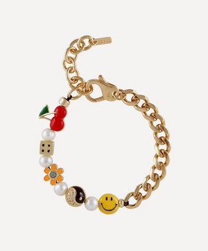 Martha Calvo - 14ct Gold-Plated Showstopper Half Chain and Charms Bracelet image number 0