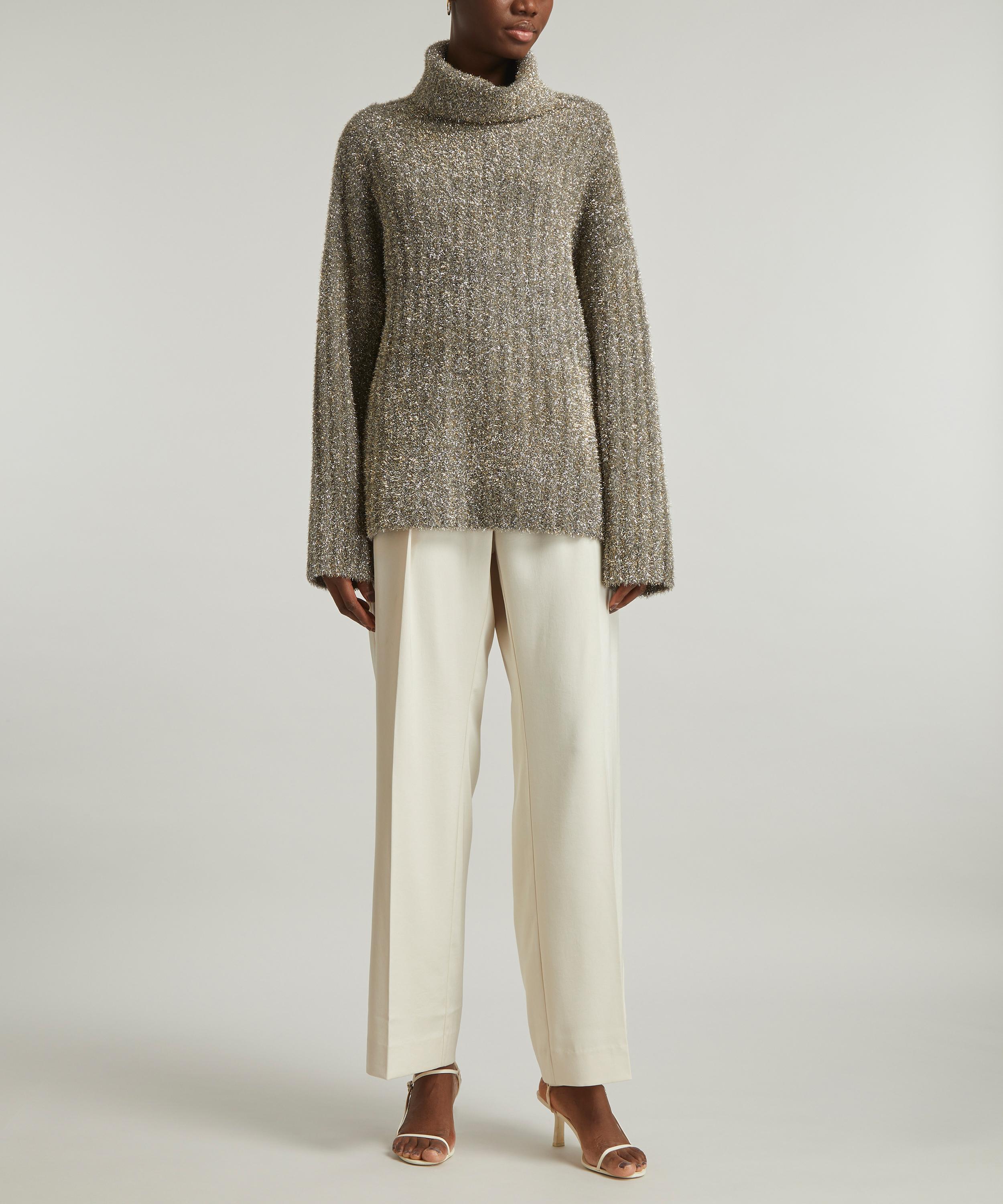 Joseph Roll-Neck Metallic Jumper