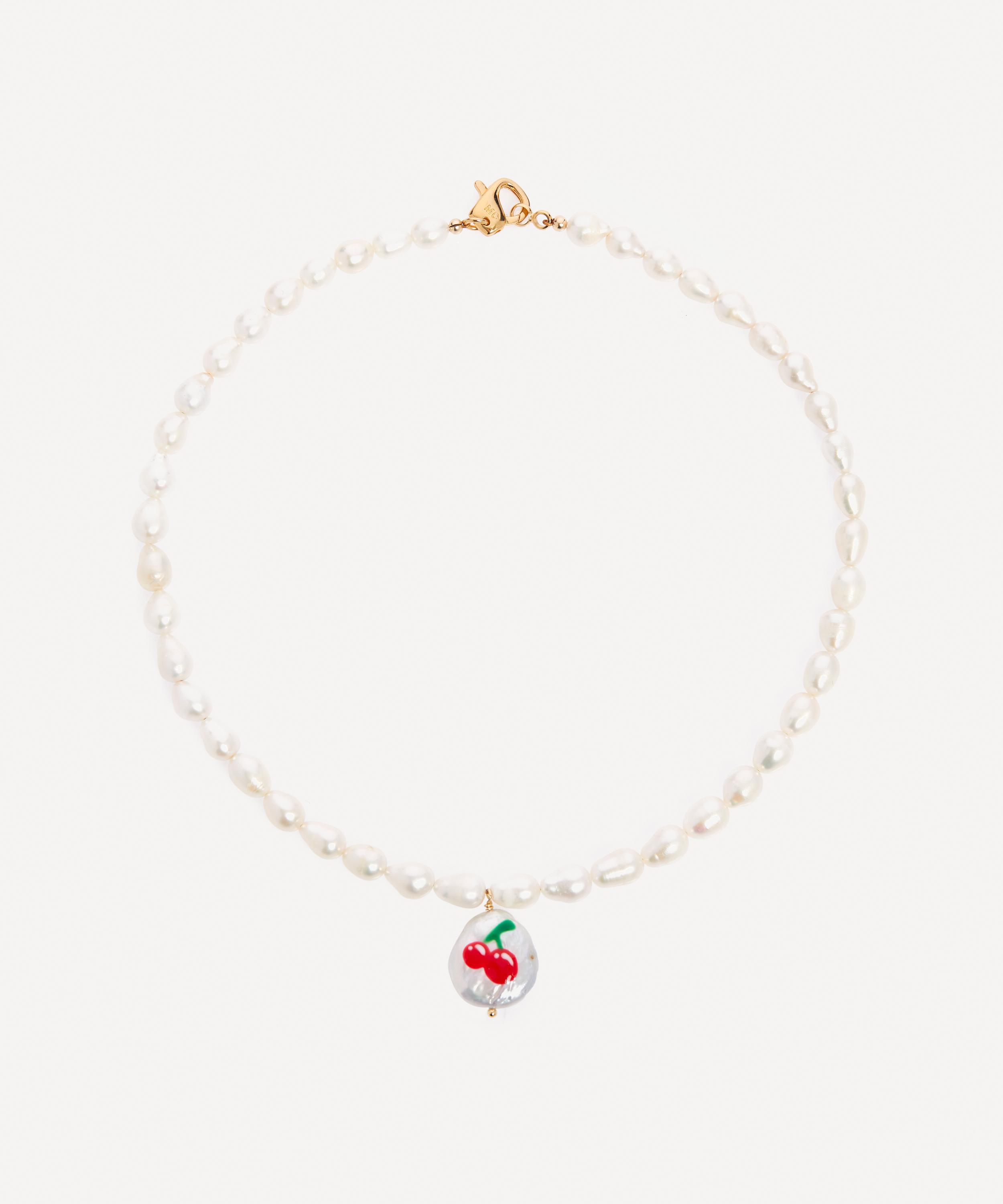 Martha Calvo - 14ct Gold-Plated Jackpot Cherry Pearl Necklace image number 0
