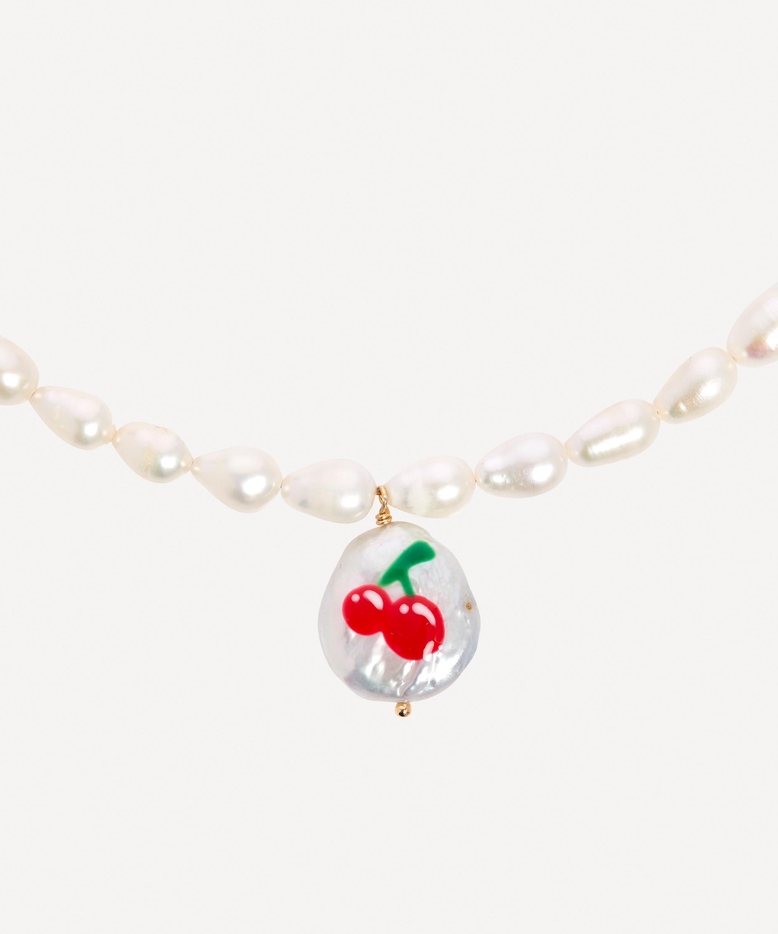 Martha Calvo - 14ct Gold-Plated Jackpot Cherry Pearl Necklace image number 1