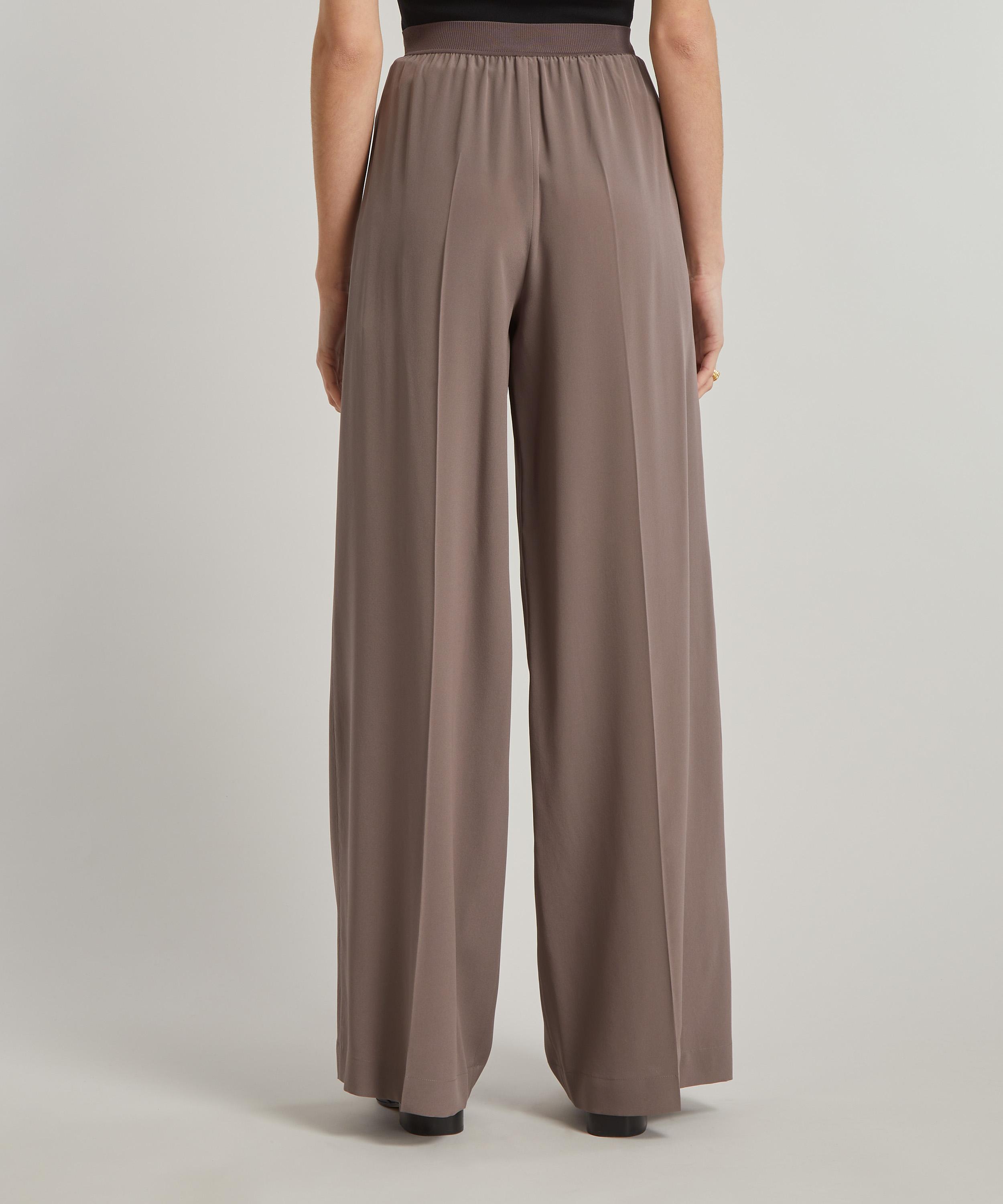 Hulin silk crêpe wide-leg pants in pink - Joseph