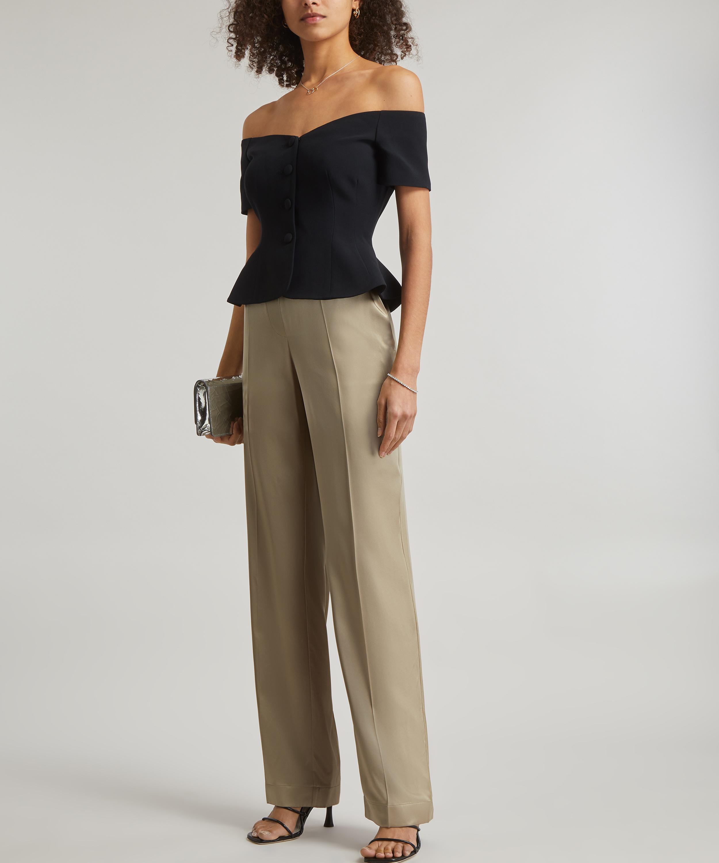 Silk Satin Tova Trousers in Multicolour