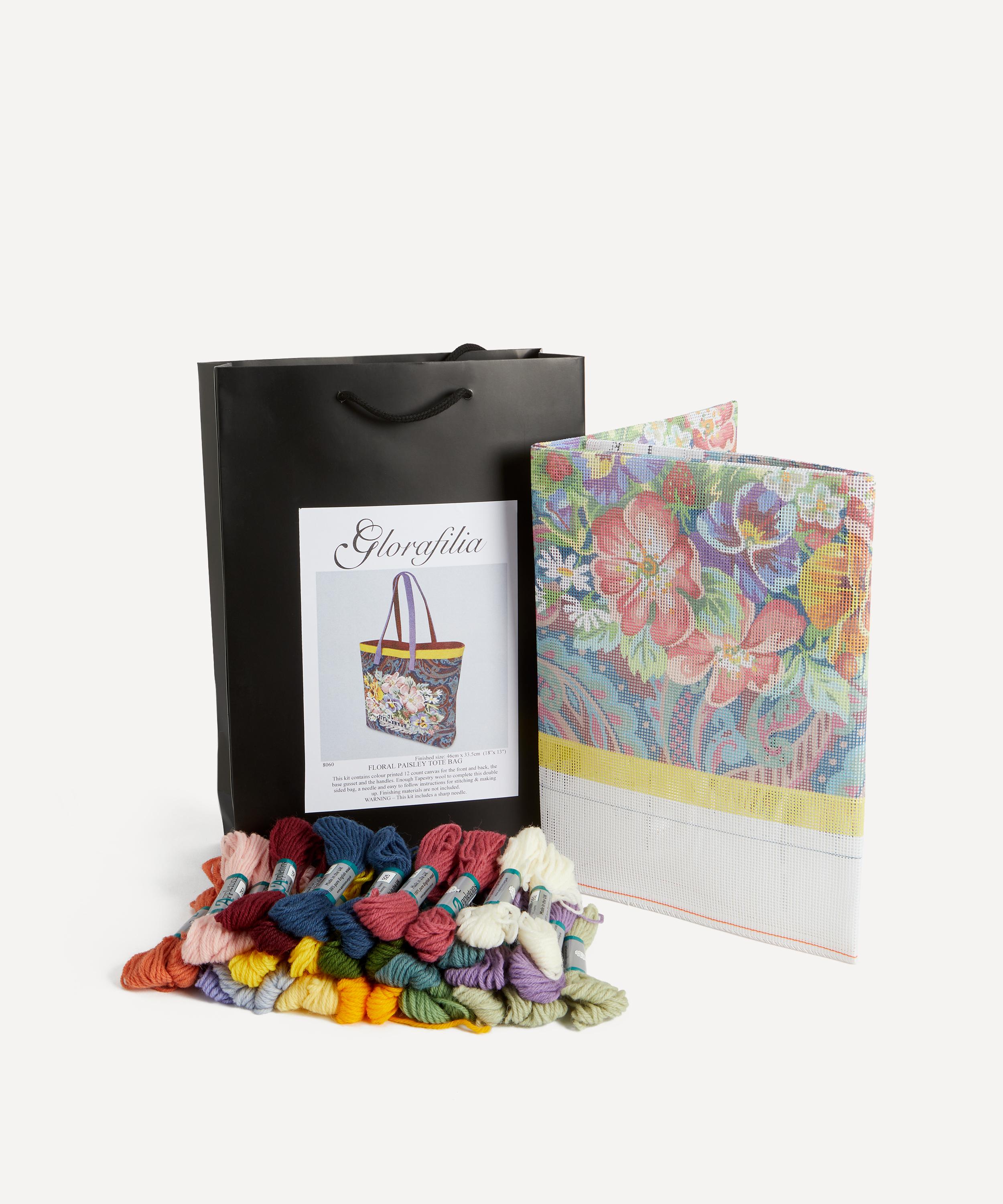 Glorafilia - Floral Paisley Needlepoint Tote Bag Kit image number 0