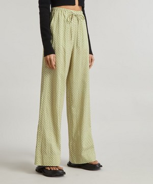 peony - Verde Forever High-Waisted Trousers image number 2