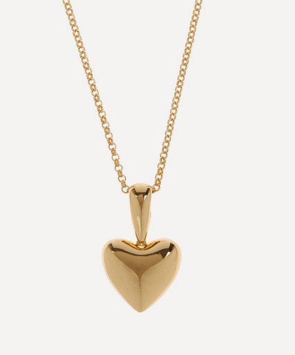 Annika Inez - 14ct Gold-Plated Voluptuous Heart Pendant Necklace image number null