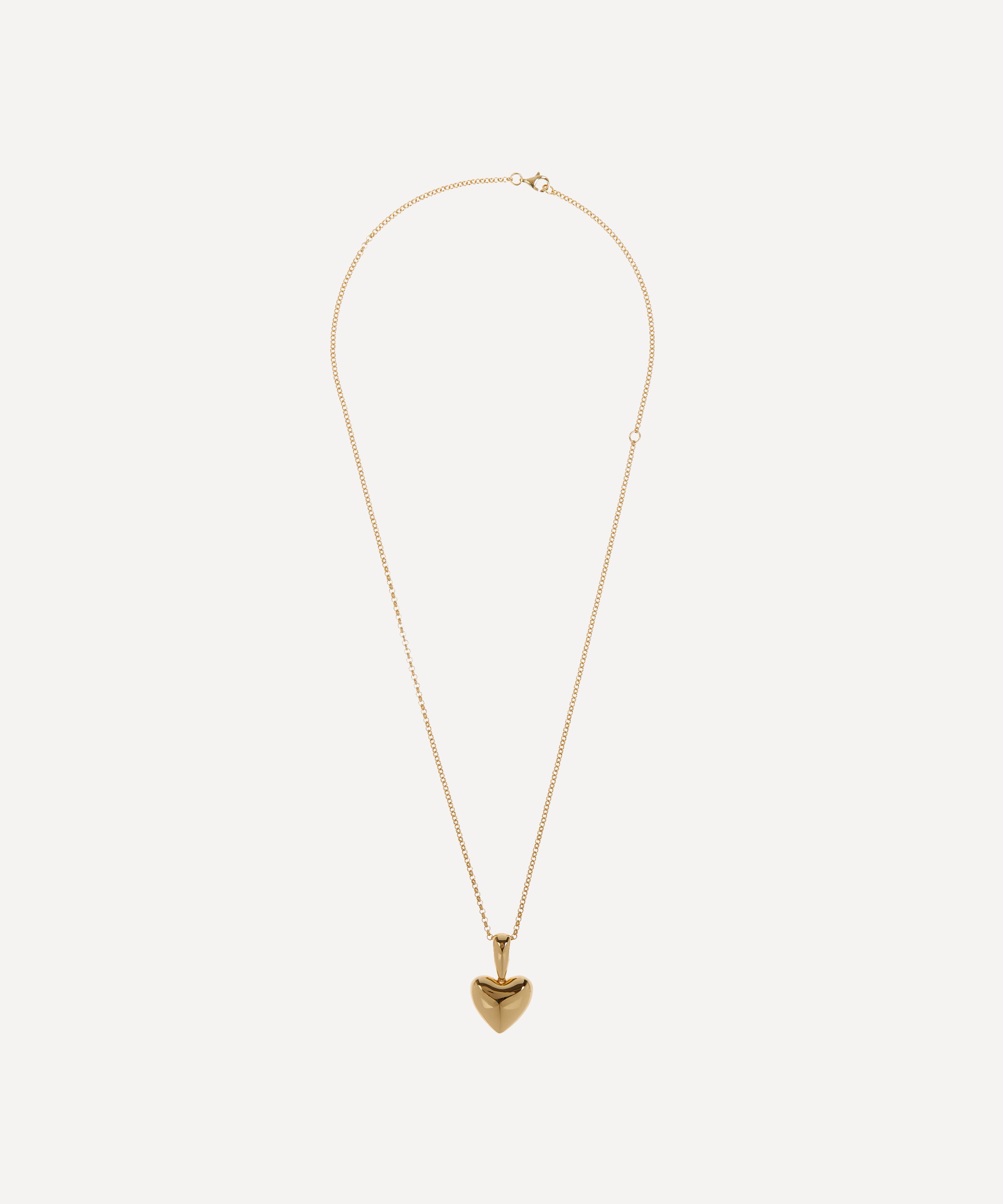 Annika Inez - 14ct Gold-Plated Voluptuous Heart Pendant Necklace image number 2