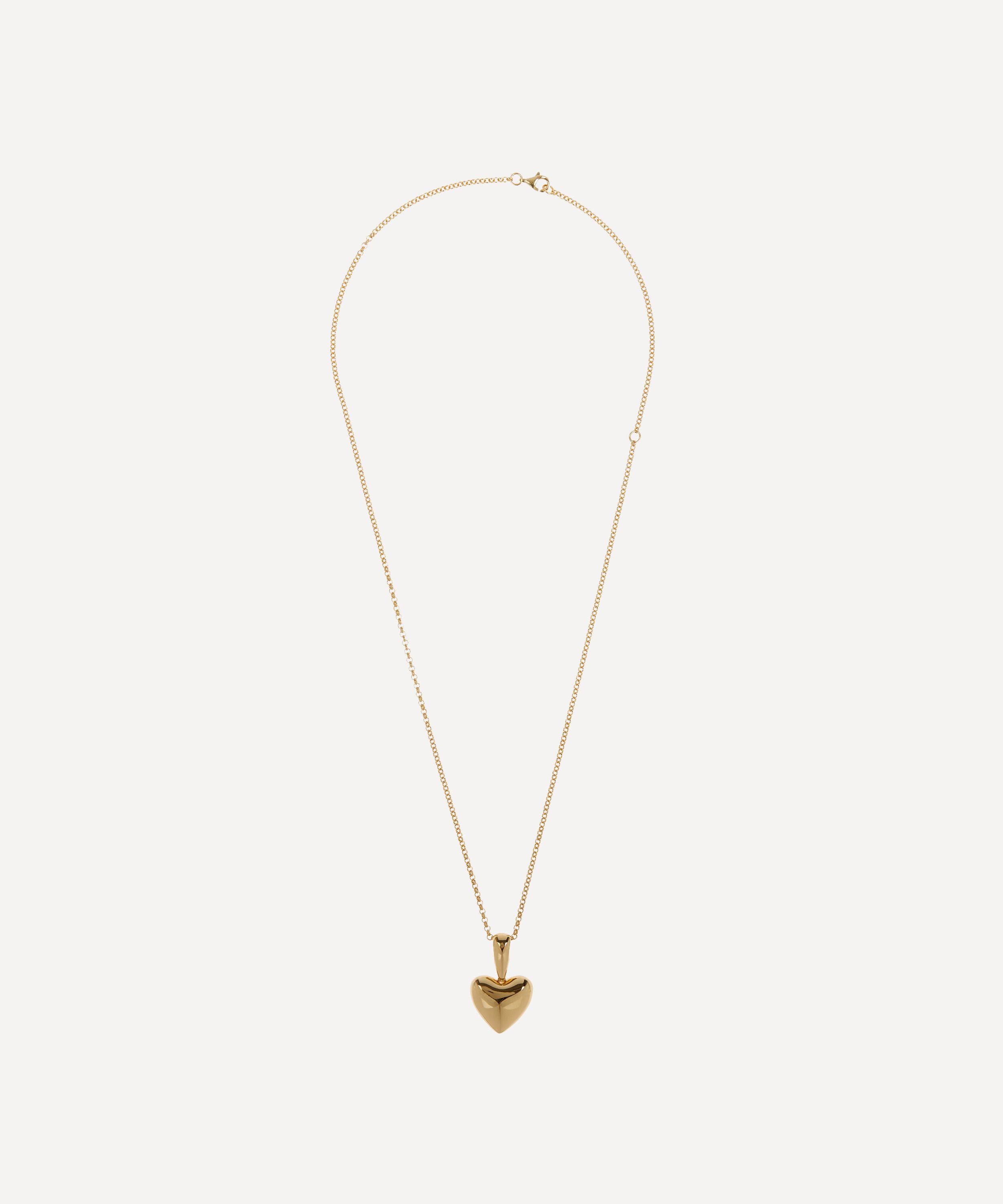 Annika Inez - 14ct Gold-Plated Voluptuous Heart Pendant Necklace image number 2