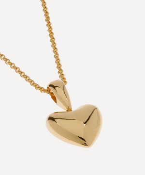 Annika Inez - 14ct Gold-Plated Voluptuous Heart Pendant Necklace image number 3