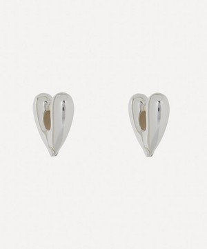 Annika Inez - Sterling Silver Large Heart Hoop Earrings image number 0