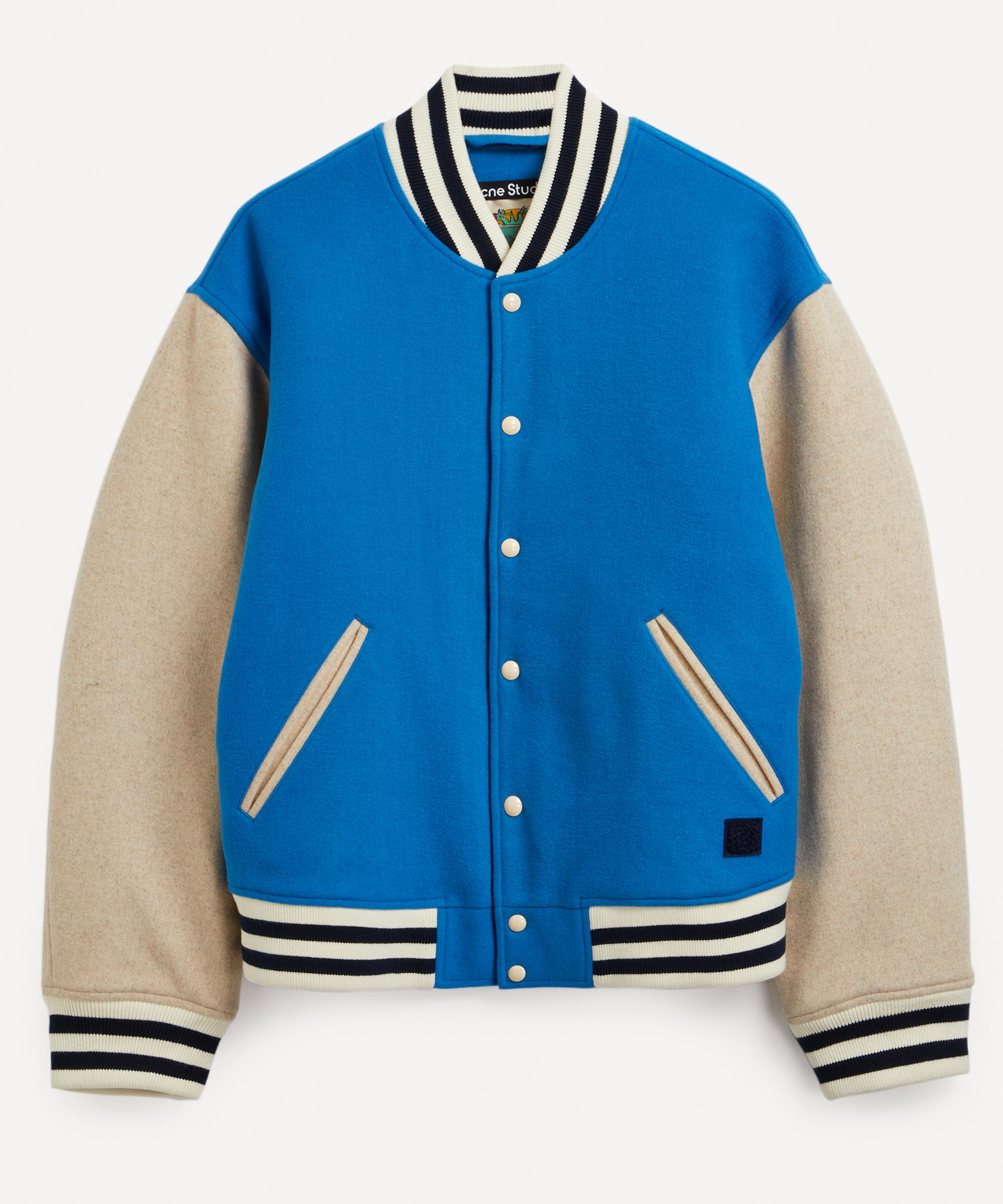 Wool Green and Off White Ready Varsity Jacket - Jackets Masters