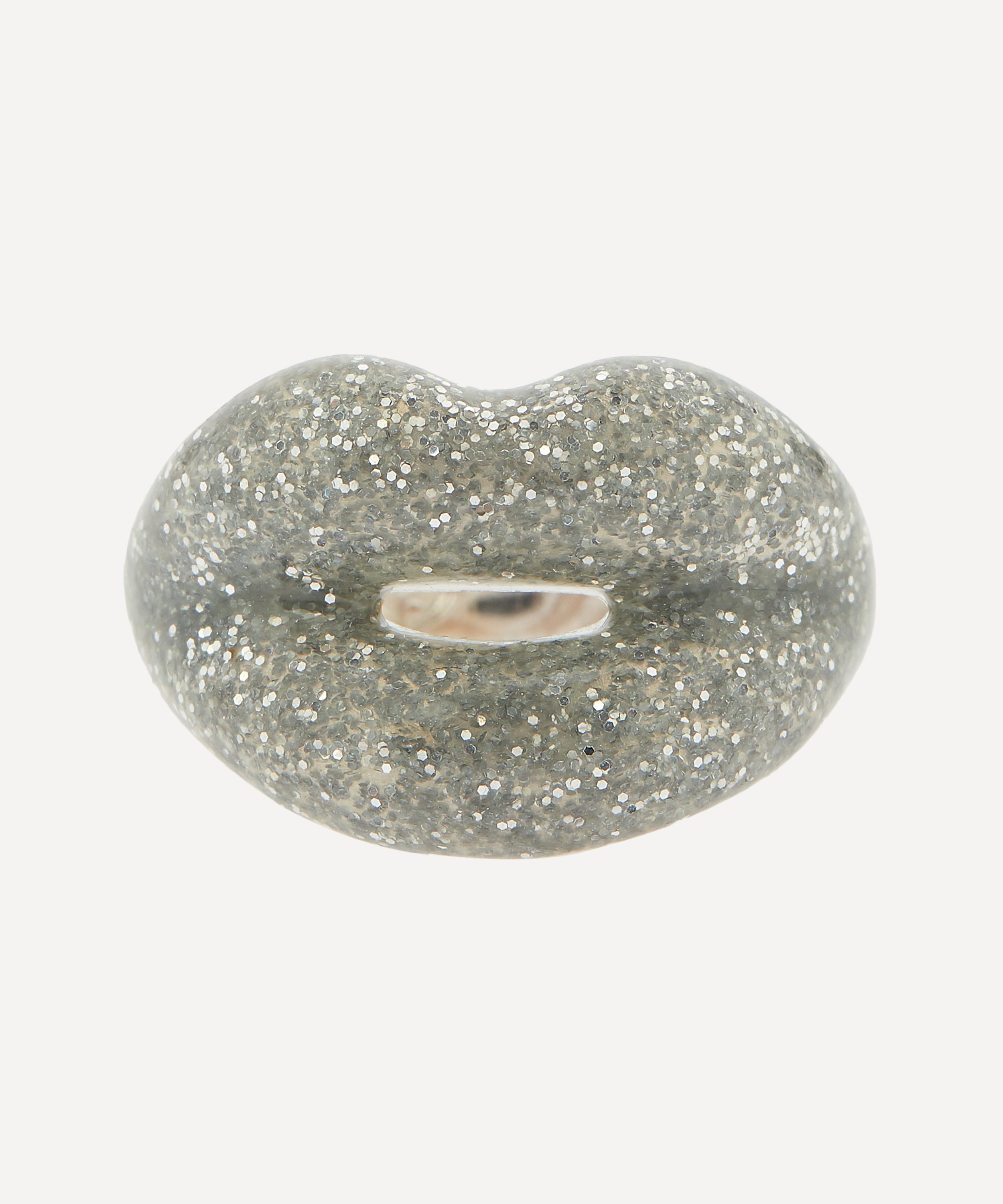 Solange Azagury-Partridge - Glitter Silver Hotlips Ring