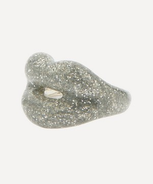 Solange Azagury-Partridge - Glitter Silver Hotlips Ring image number 1