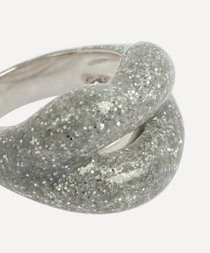 Solange Azagury-Partridge - Glitter Silver Hotlips Ring image number 2