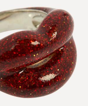 Solange Azagury-Partridge - Glitter Red Hotlips Ring image number 2