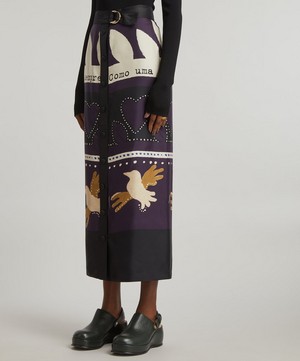 MaxMara - Guisto Printed Silk Skirt image number 2