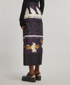 MaxMara - Guisto Printed Silk Skirt image number 3