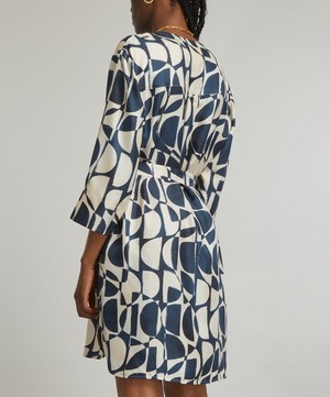 S Max Mara - Mida Printed Silk Dress image number 3
