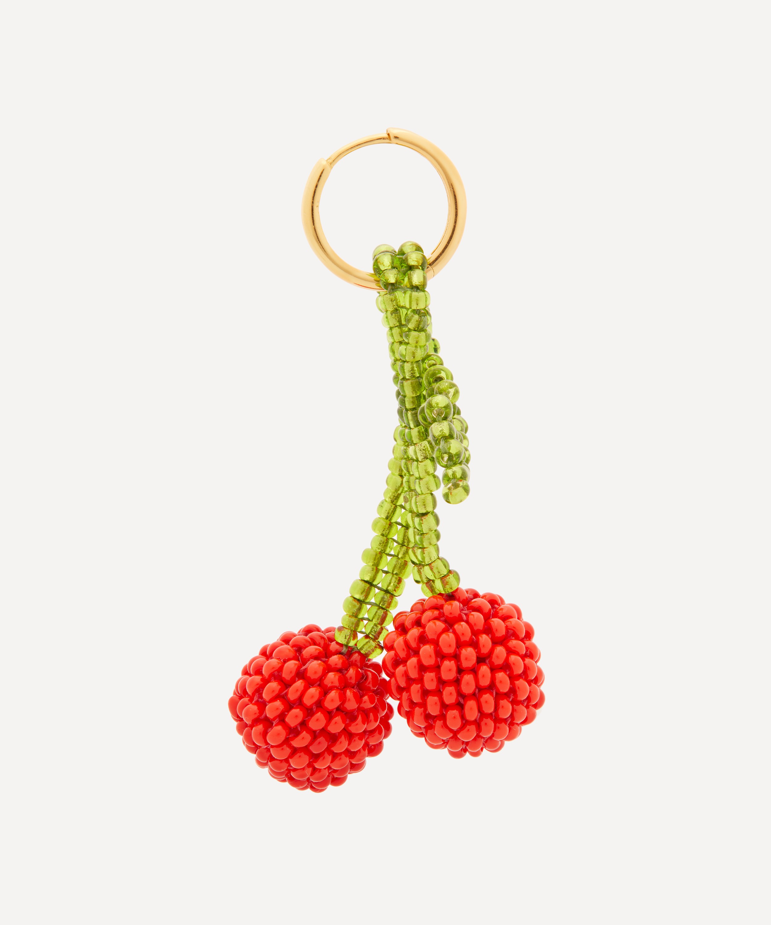 Pura Utz - Gold-Plated Cherry Hoop Earring image number 1