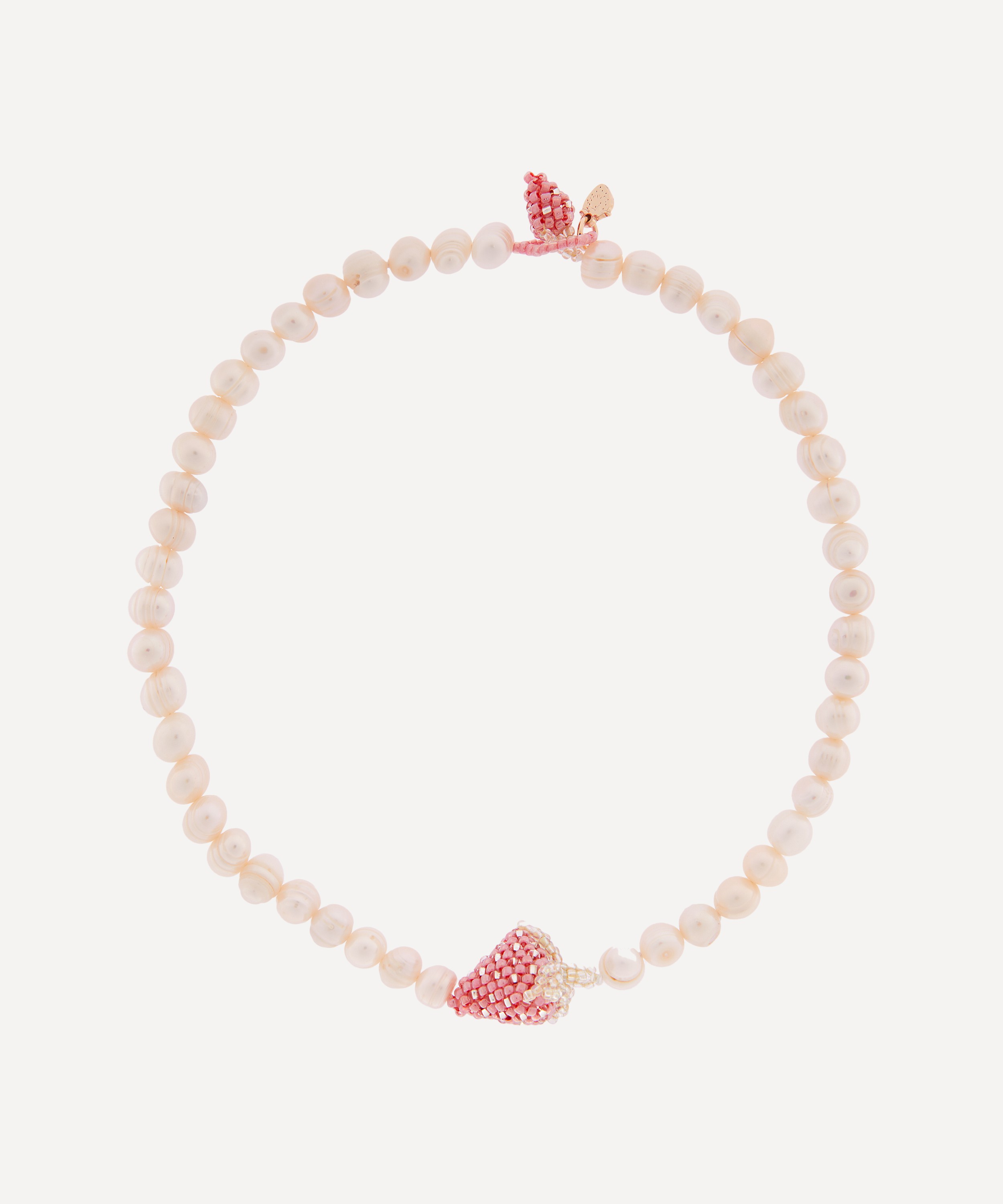 Pura Utz - Pearl Pale Strawberry Necklace