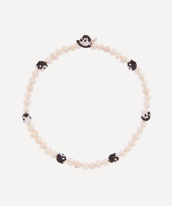 Pura Utz - Pearly Black and White Yin Yang Necklace